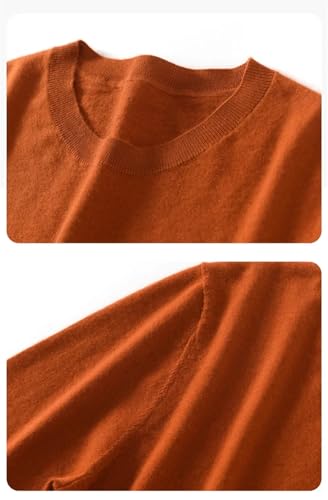 Men's Solid Cashmere Knitwear Round Neck Style Business Casual Sweater2