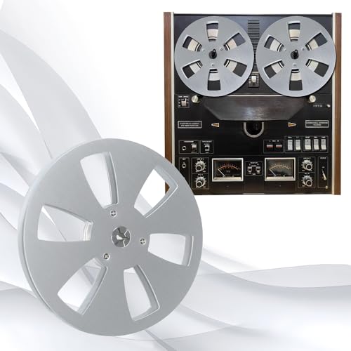 Empty Tape Reel,1/4 7 Inch Nab Aluminum Metal Reel, Aluminum Alloy Universal 6 Holes Empty Take Up Reel to Reel Small Hub,for Reel to Reel for TEAC/ReVox Studer (Sliver)