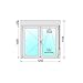 Ventanastock PVC 1200x1155 Practicable Oscilobatiente 2 hojas con Persiana de PVC
