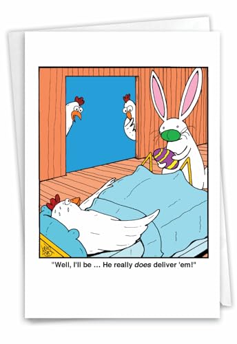 œufs de Pâques Livraison drôles carte vœux humour 12,7 x 17,8 cm