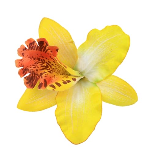 手作り蘭生地ヘアクリップエレガントなスタイル複数の色のバレッタ大人と子供のための耐久性生地クリップ