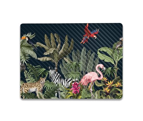Image of MightySkins Carbon Fiber Skin Compatible With Microsoft Surface Laptop Go 3 (2023) Full Wrap Kit - Tropical Kingdom | Protective, Durable Textured Carbon Fiber Finish | Easy To Apply | Made in the USA