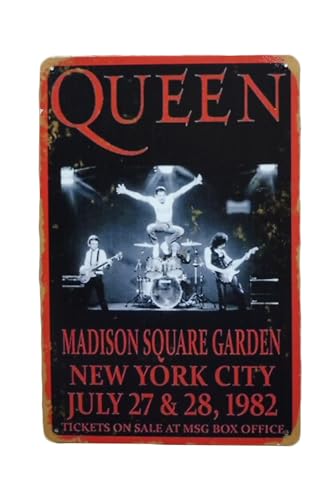 Queen Madison Square blechschild - metallschild - metall poster - retro schilder - blech - wanddekoration - vintage schild - metal sign - dekoschild - mancave - männerhöhle