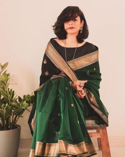 Image of Women's Cotton Soft Silk Sarees | Jamdani Cotton Saree With Attach Unstitched Blouse Piece
