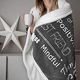Huggaroo Best Friend Sherpa Throw Blanket for Couch - 60 x 50 inch – Stocking Stuffer – Large Soft Blanket - Machine Washable - Premium Throw