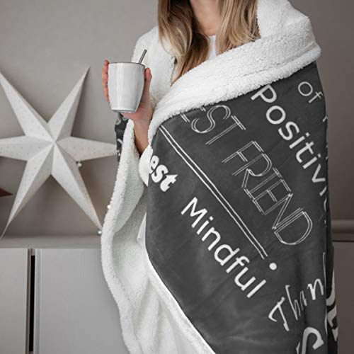 Huggaroo Best Friend Sherpa Throw Blanket for Couch - 60 x 50 inch – Stocking Stuffer – Large Soft Blanket - Machine Washable - Premium Throw