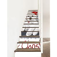 Kit sticker contremarches d'escalier style baroque - Sticker escalier