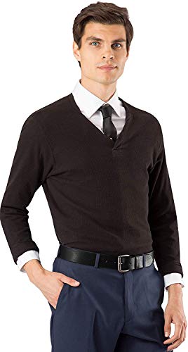 Men's Casual Jean Belt Soft Top Full Grain Leather Roller Buckle 38MM Black 40