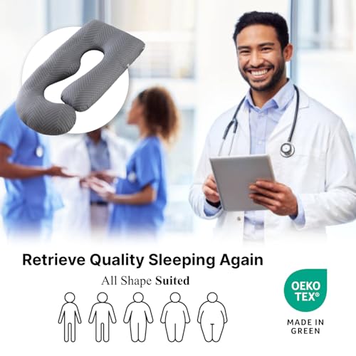 Image of ALLOPERA Pregnancy Pillow, Full Body Maternity Pillow 57 inch, with Removable Washable Cover - Sleep Support for Legs, Back, Neck, Shoulder, HIPS, Belly for Pregnent Women, 100% Cotton