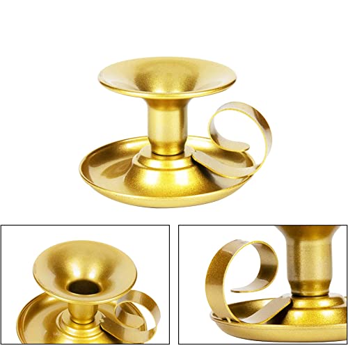 Ruichrng 2 candelabri con manico, portacandele