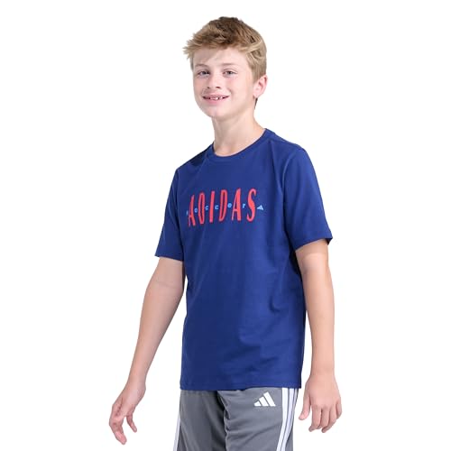 Image of adidas Boys Short Sleeve T-Shirt Sports Logo Tee
