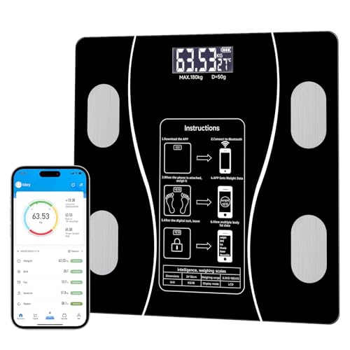 Smart Body Fat Scale with BMI, Muscle, and Weight Display