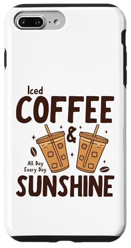 Iced Coffee & Sunshine Every Day All Day Funny Summer �X�}�z�P�[�X iPhone 7 Plus/8 Plus �p