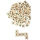 Trimming Shop Alphabet-Steine 100 Stück 1,9 cm schwarz mit weißen Buchstaben – perfekt als Ersatz, für Kunst und Handwerk, Brettspiele, Rechtschreibung, Wandkunst, Puzzle elfenbeinfarben…