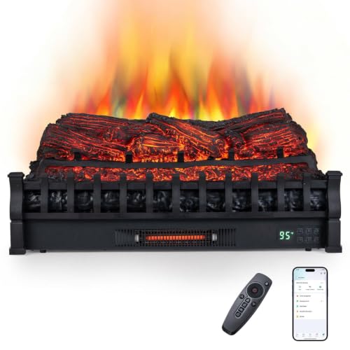 Image of Tangkula 30 inch Smart Electric Fireplace, Compatible with Alexa, WiFi Enabled