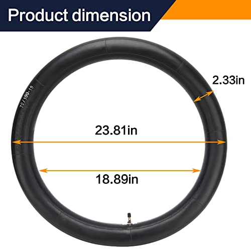 2.75/3.00-19" Dirt Bike Inner Tube 70/100-19 Heavy Duty Tube For Most 3.0-19 Motocross Tire Tubes, Surron Light Bee X, Talaria And Segway X160/X260 With Tr4 Straight Valve Stem #TOP1