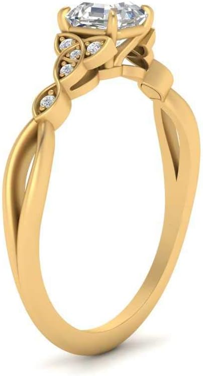 Fascinating Diamonds IGI Certified 1 Ctw Diamond Celtic Knot Split Women Engagement Ring 14K Solid Gold Lab Created Center VS1-SI2 Clarity And F-H Color (Premium Collection)