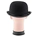 Classic Fashion Black Wide Brim Flat Top Fedora Panama Hat Church Cap Pork Pie Hat Jazz Hat for (As Shown, One Size)
