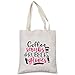 LEVLO Funny Nurse RN Tote Bags Nurse Appreciation Gift Coffee Scrubs And Rubber Gloves Shopping Bags Nurse Graduation Gift (Coffee Scrubs And Rubber Gloves)