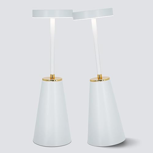 Miniatura 10 de Lámparas de mesa inalámbricas, con control táctil, funciona con pilas, para sala de estar, juego de 2, lámparas de noche para mesita de noche, luces