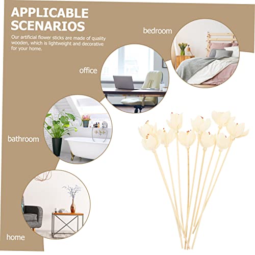 Kichvoe 10 varillas difusoras florales para aromaterapia miniatura 7