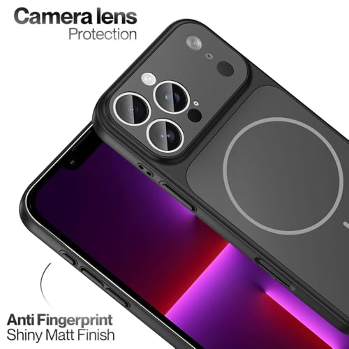 Image of SHINESTAR Converter Case for iPhone 13 Pro Max | Premium Protective Mag-Safe Cover | iPhone 17 Pro / 17 Pro Max Series Style Design | in-Built Camera Guard | Wireless Charging Compatible - Black
