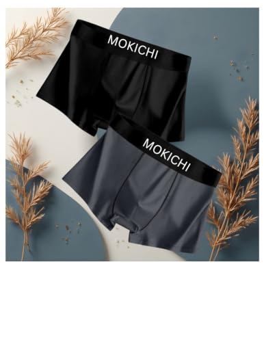 Image of Men's Ice Silk Boxer Briefs Pack of 2 | Ultra Soft Breathable Stretch Trunks | Moisture-Wicking Quick Dry Innerwear