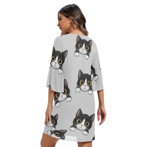 Robe de plage hawaïenne grise idéale pour vos vacances au soleil - 2