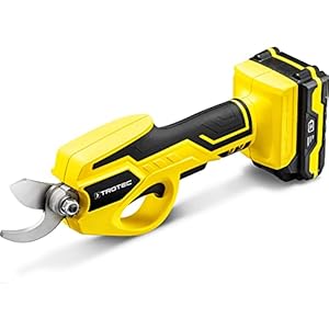 TROTEC Akku Astschere PGSS 15-20V – Multi Akku 20V 2 Ah, Hartholz 15 mm, Weichholz 28 mm – Einschaltschutz, Fingerschutz, Klingenschutz