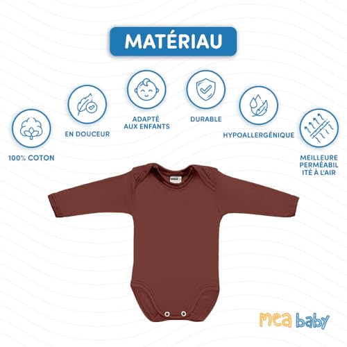 Body bébé unisexe manches longues coton imprimé pour nuit et jour - 2