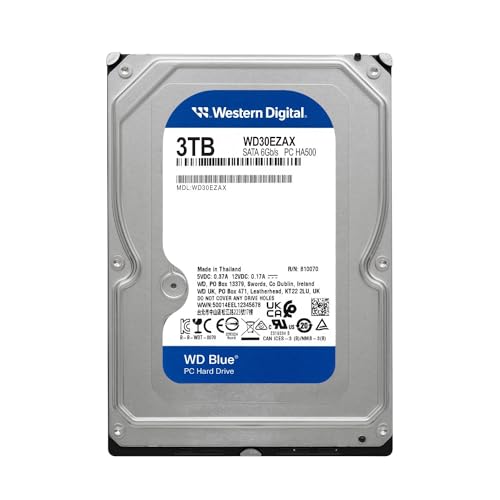 Image of Western Digital 3TB WD Blue PC Internal Hard Drive HDD - 5400 RPM, SATA 6 Gb /s, 256 MB Cache, 3.5 inch - WD30EZAX