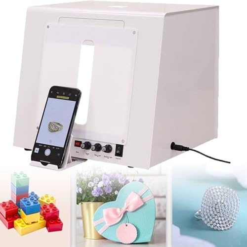 Boîte à lumière portable pour studio photo de bijoux avec éclairage LED réglable