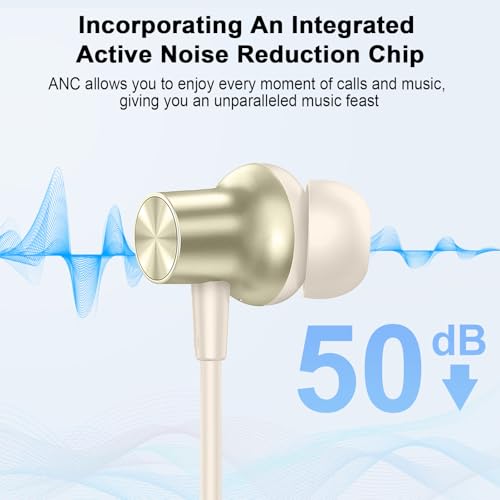 Auriculares Inalámbricos, ANC Auriculares Inalámbricos Bluetooth 5.4, Modo de juego Baja Latencia auriculares bluetooth, Cancelación de Ruido ENC Con 4 Mics,18H cascos inalambricos HiFi Estéreo IP7 - imagen 2