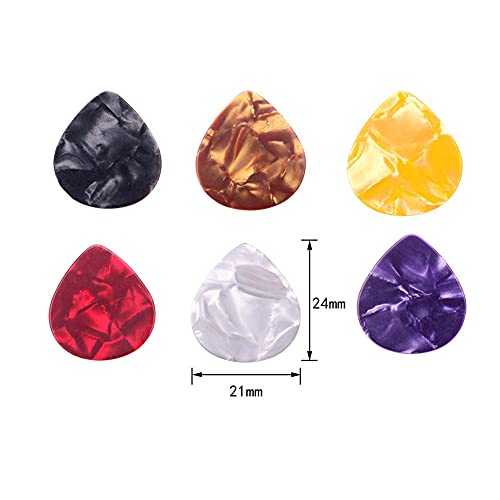 Lot de 100 médiators en celluloïd de couleurs assorties pour guitare acoustique, classique, électrique, basse – 0,75 mm - Les Beatles, Paul McCartney, John Lennon, RIngo Starr, George Harrison Lot de 100 médiators en celluloïd de couleurs assorties pour guitare acoustique, classique, électrique, basse - 0,75 mm – Image 6