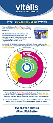 Vitalis Platinum Marine Pellets Fischfutter Aquarium (260g) Fischfutter Aquarium Pellets für Marine Fischarten - hochverdaulich und ausgewogen - Vitamine und Mineralien (260g)
