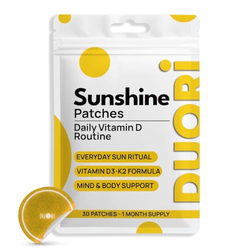Sunshine Patch - Vitamin D - Ashwagandha - Zinc - Vitamin B12 - Vegan & Natural – 30 Patches