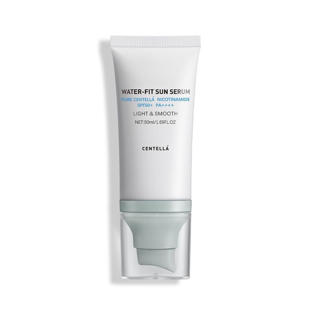 KUQAA Centella Centella Sunscreen SPF50, Hydrating Non-Greasy Cream for Brightening Skin, 1.69 fl oz - Paraben Free Cruelty Free Formula for All Skin Types. (Blue)