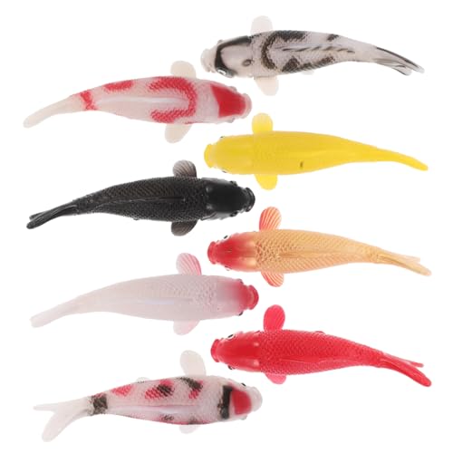 Figurine de poisson koi artificiel pour décoration de jardin extérieure, lot de 8 pièces