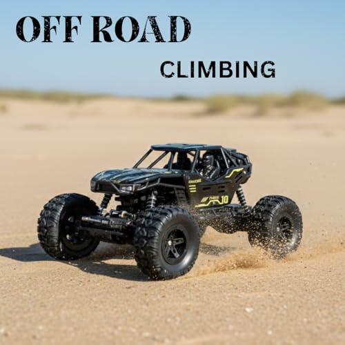Image of Remote Control Car for Kids with Mist Smoke Spray, 2WD Monster Truck Rock Crawler, Climbing RC Toy Vehicle for Boys & Girls (Black)
