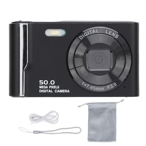 GOWENIC Cámara digital 4K 50MP compacta con flash y zoom 16x