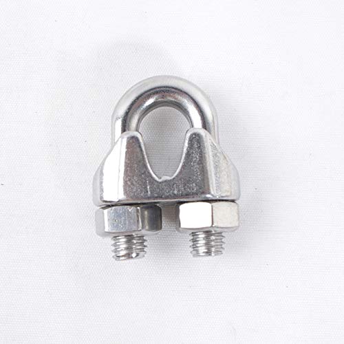 Higood 3/16 Inches 316 Stainless Steel Wire Rope Cable Clip Clamp, 10 Pack. #TOP3