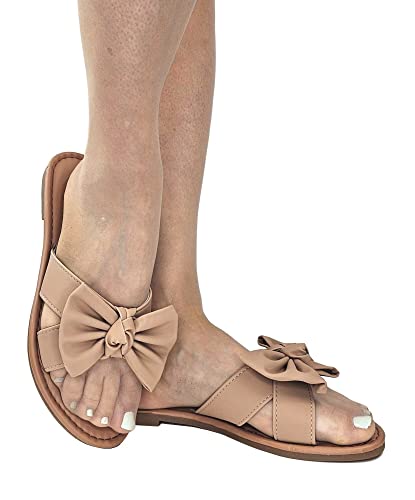 Tiara 12345465646 Slip On Sandal Slide Flat With Knot Bow thumb #1
