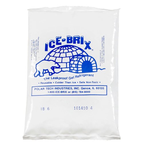 Ice-Brix IB6BPD Cold Pack, 5-1/2" Length x 4" Width x 3/4" Height, 6
