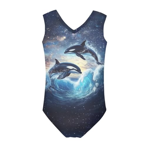 Image of Xpyiqun Swimsuits for Girls 3-14 V Neck Sleeveless Bathing Suit Summer Sport One Piece Swimwear Beach Swimming