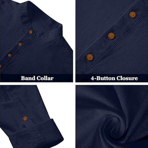 Image of Beige Color Cotton Blend Mandarin Neck Short Kurta Straight Kurta for Men (S)
