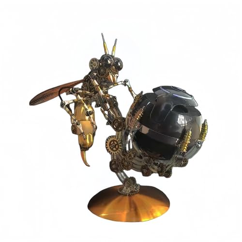 3Dメタルパズルキット 大人向け タツノオトシゴ | 高難易度の金属組み立て模型 | DIY機械式ジグソーパズル | アート&クラフトデコレーション | プ3Dオーナメント付き (スズメバチAIスマートサウンド)