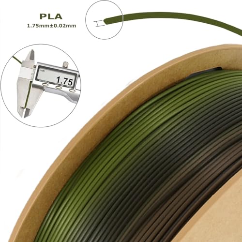 Image of PLA Forest /Jungle /Military Rainbow Gradient Multicolor Filament | Glossy Metallic Finish, 1.75mm, 1kg (2.2 lbs)