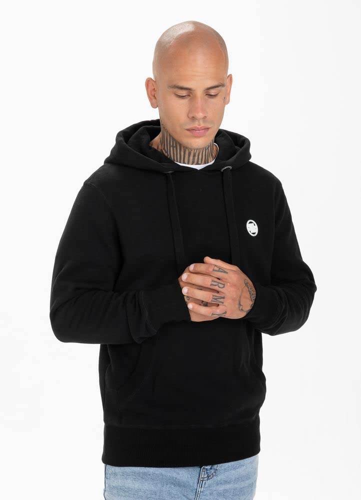 Pit Bull West Coast bluza z kapturem Small Logo 21 czarna, czarny, M
