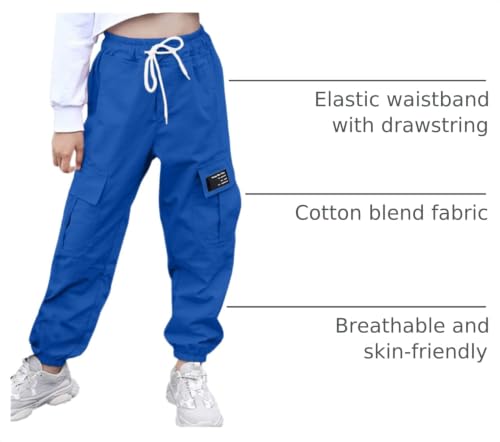 Image of AOWKULAE Girls & Women's Casual Cargo Jogger Pants, 6 Years - Women 3XL