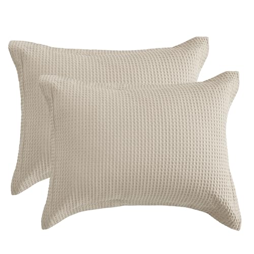 Bedsure US000244EQU Waffle Weave Pillow Shams Covers cover